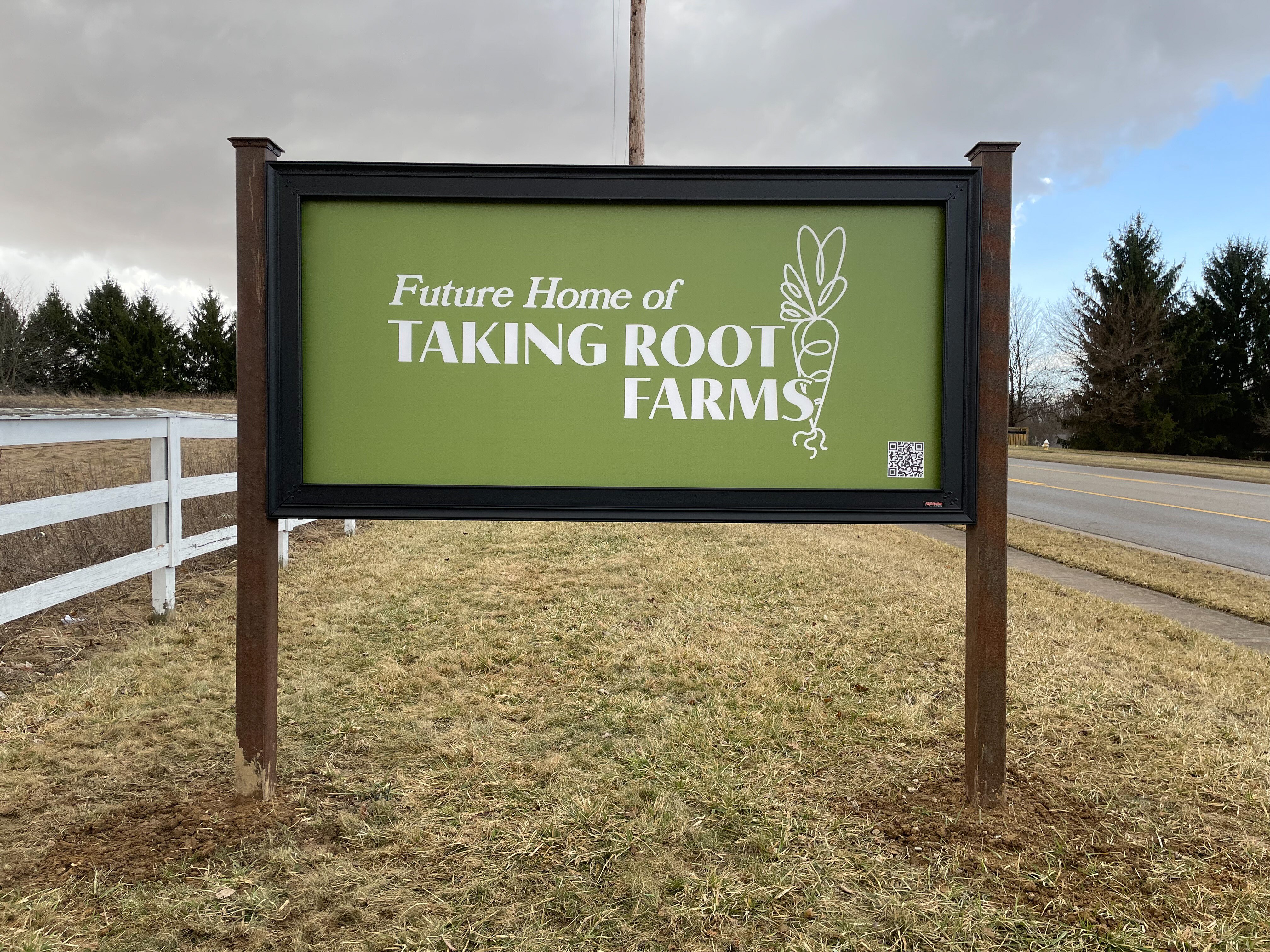 Banner Frame Deluxe taking root farms